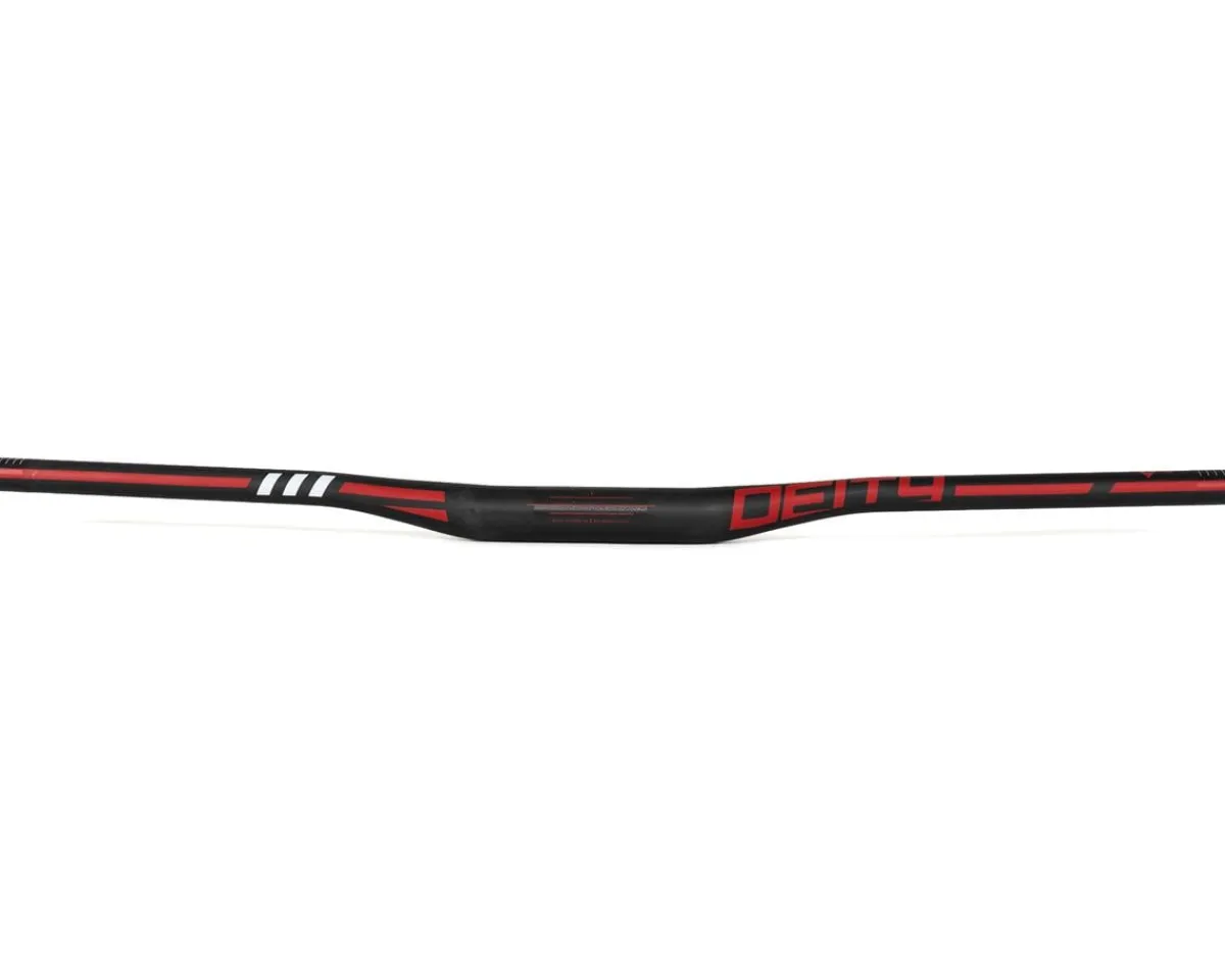 Deity Handlebars|Skywire Carbon Riser Handlebar (Red) (35mm) (15mm Rise) (800mm) (5/9° Sweep)