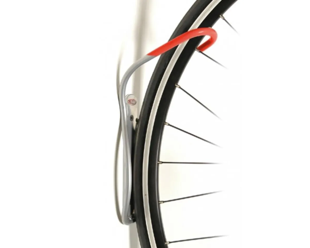 Delta Vehicle Bike Racks|Leonardo Wall Storage Bike Rack (Silver/Red) (No Wheel Tray) (1 Bike)