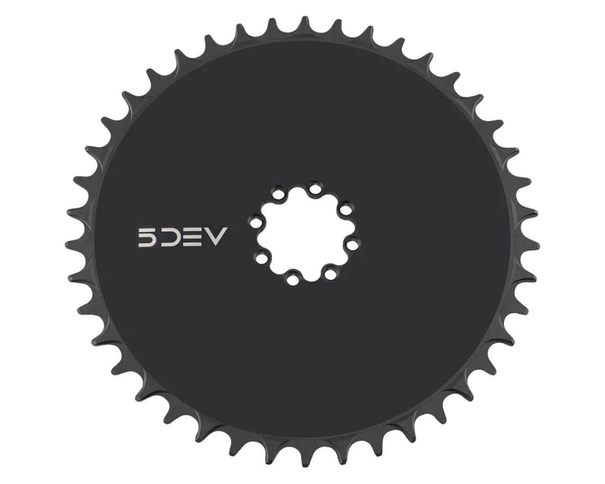 5Dev Chainrings & Accessories|Aluminum Aero Road Chainring (Black) (8-Bolt SRAM) (42T)