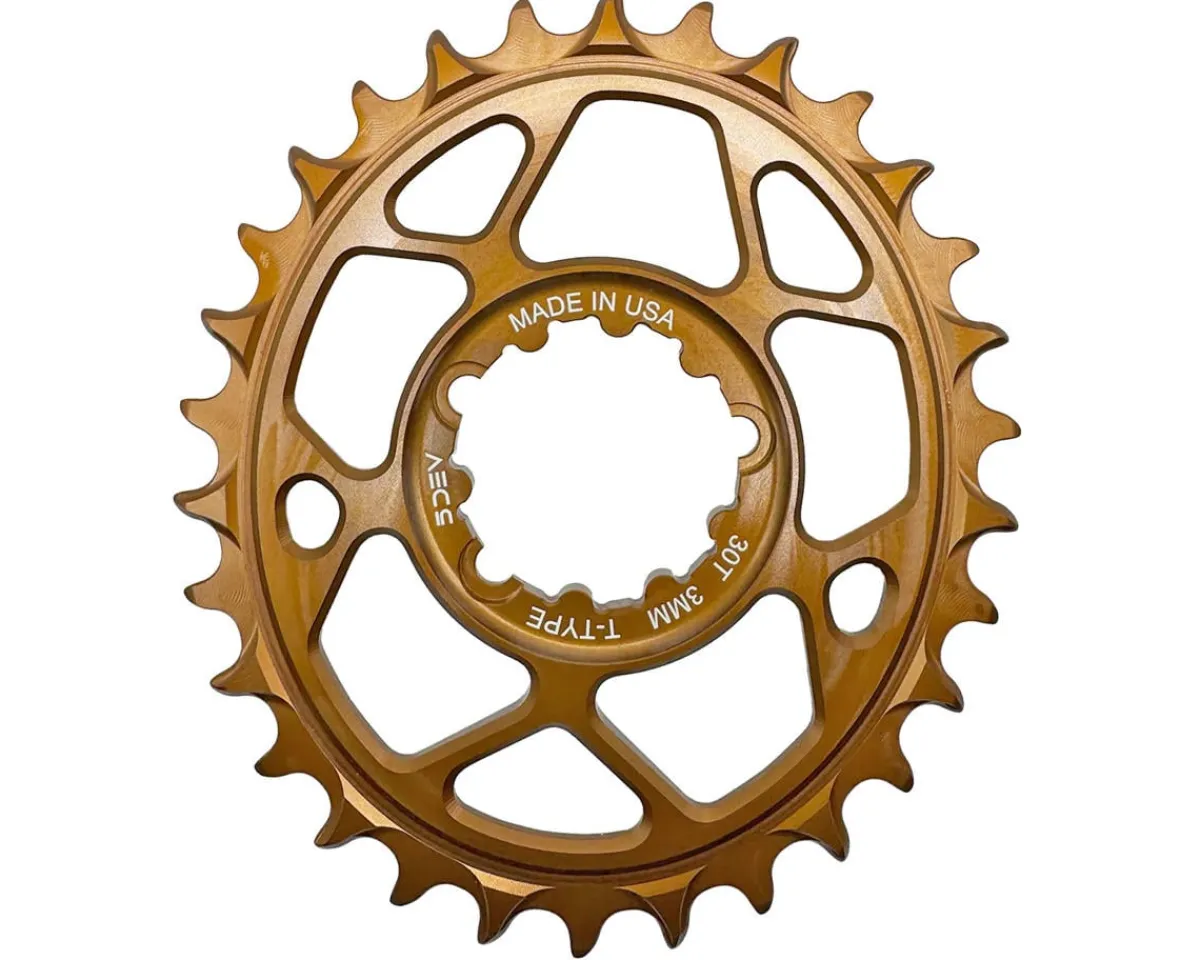 5Dev Chainrings & Accessories|T-Type Oval 3-Bolt Chainring (Kash) (3mm Offset) (30T)