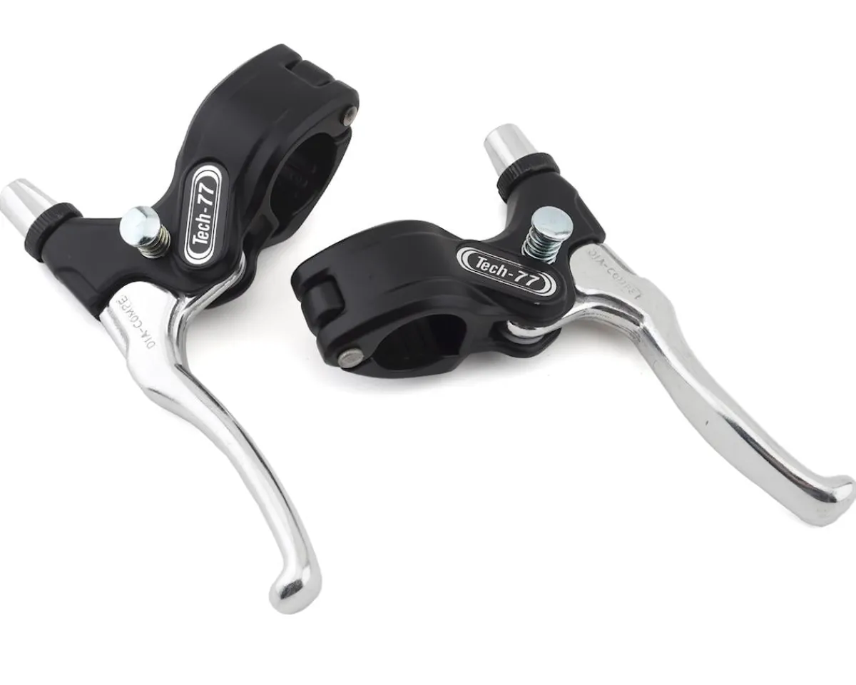 Dia-Compe Brakes|Tech 77 Brake Levers (Black/Silver) (Pair)
