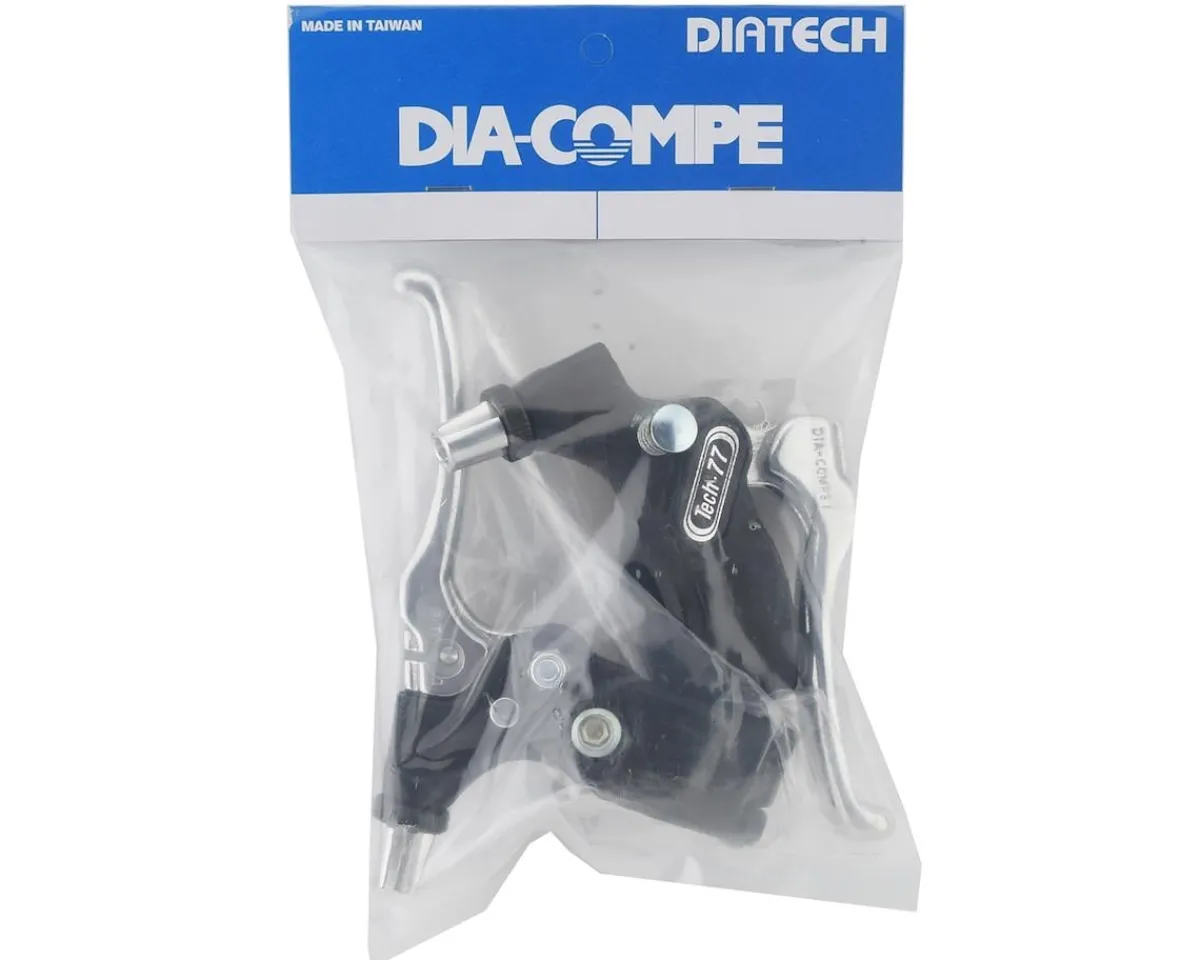 Dia-Compe Brakes|Tech 77 Brake Levers (Black/Silver) (Pair)