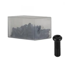 DT Swiss Wheels & Parts|Brass Spoke Nipples (Black) (2.0 x 14mm) (Box of 100)