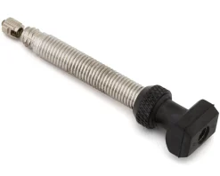 DT Swiss Tubeless Tire Tools|Tubeless Accessories|Brass Tubeless Valves (Black) (Single) (Road Narrow Base) (40mm)