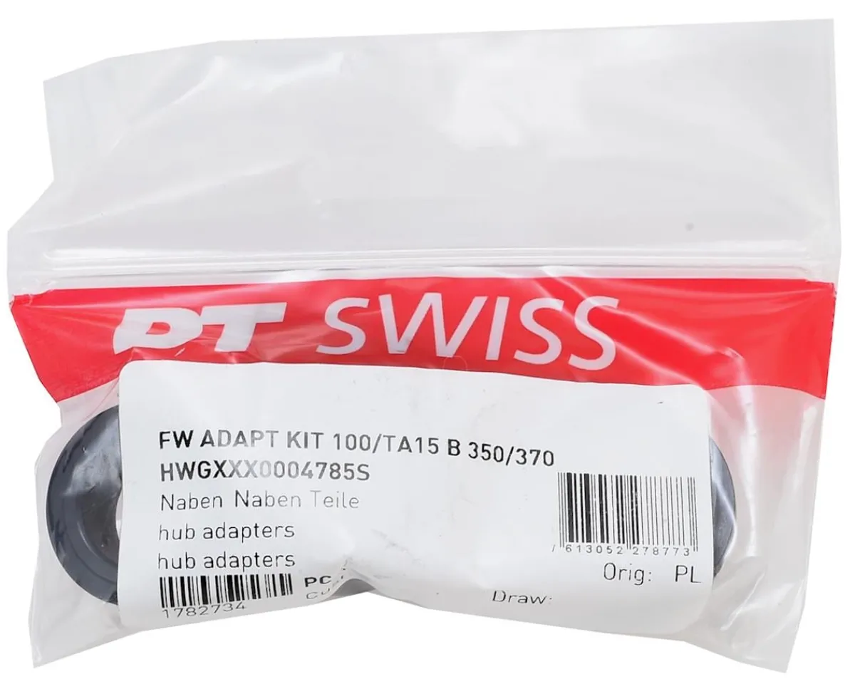 DT Swiss Wheels & Parts|350/370 Front Axle End Cap Kit (15 x 100mm) (Includes 2 Caps & 2 Retainer Rings)
