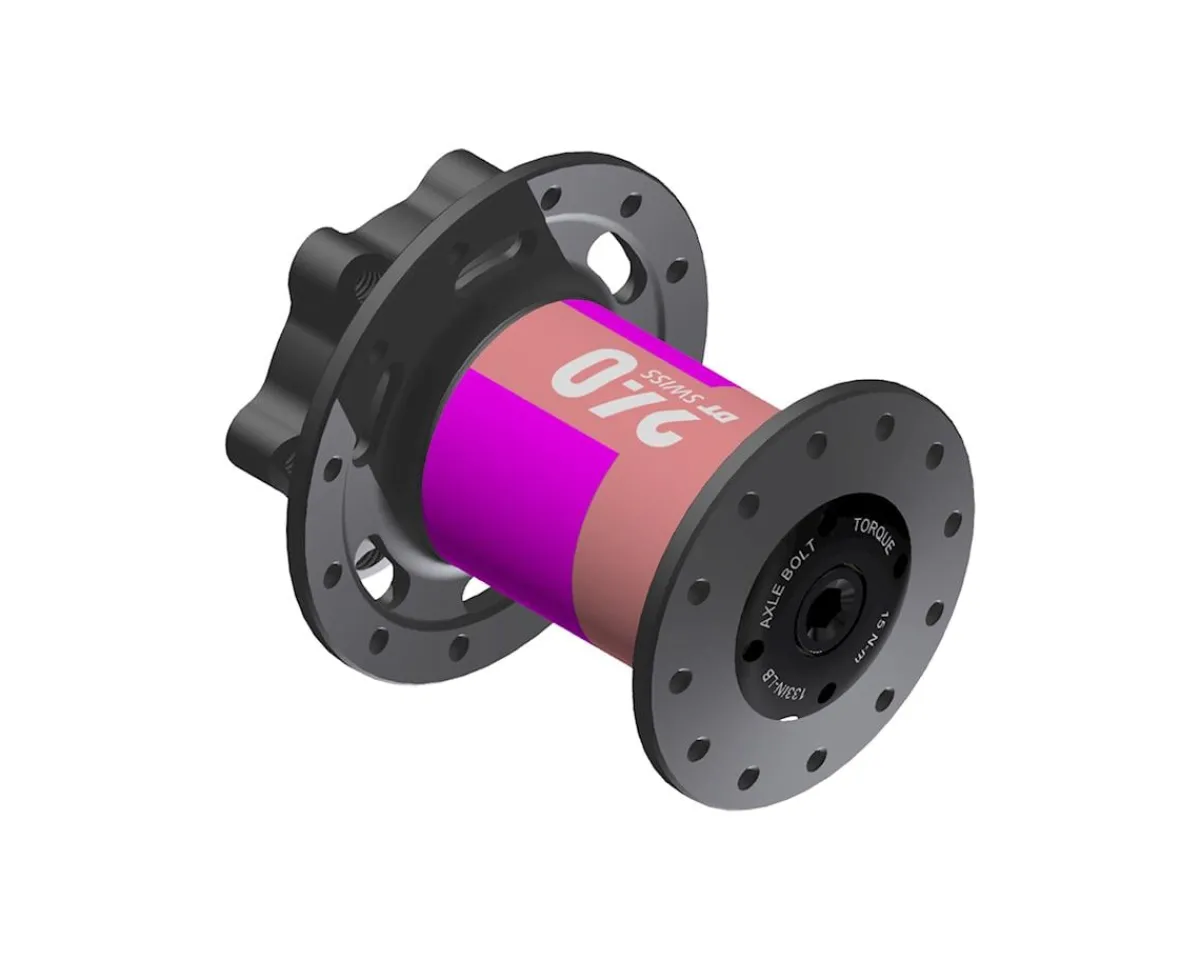 DT Swiss Wheels & Parts|240 Front Hub for Cannondale Lefty (Black/Red) (6-Bolt) (Lefty x 100mm) (28H)