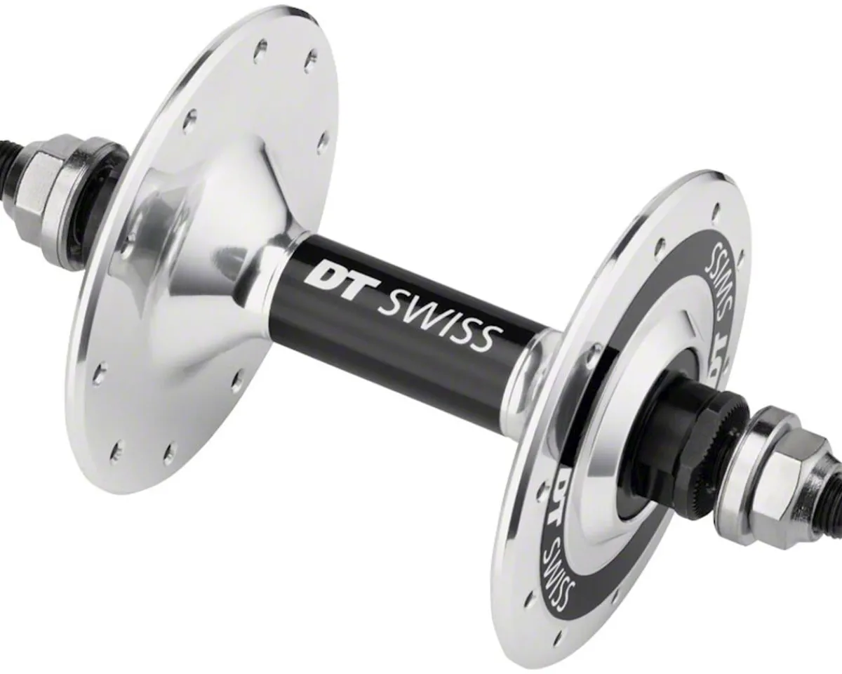DT Swiss Wheels & Parts|Front Track Hub (Polished) (20H) (9 x 1 Threaded x 100mm)