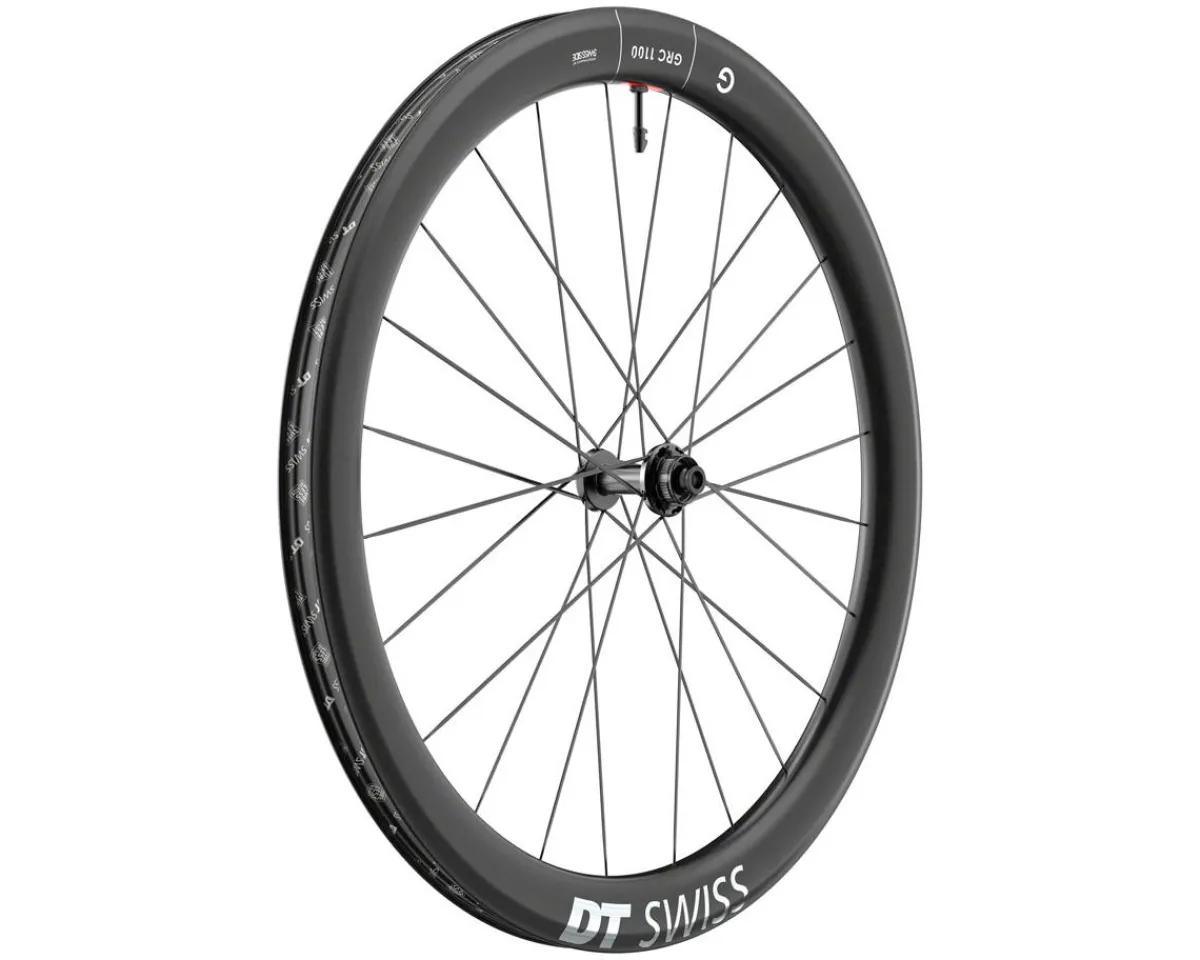 DT Swiss Wheels & Parts|GRC 1100 Dicut 50 Carbon Gravel Wheels (Black) (Front) (12 x 100mm) (700c) (Centerlock) (Ratchet EXP 36)