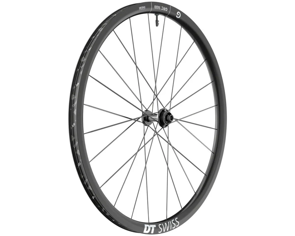 DT Swiss Wheels & Parts|GRC 1400 Dicut 30 Carbon Gravel Wheels (Black) (Front) (12 x 100mm) (700c) (Centerlock) (Tubeless)