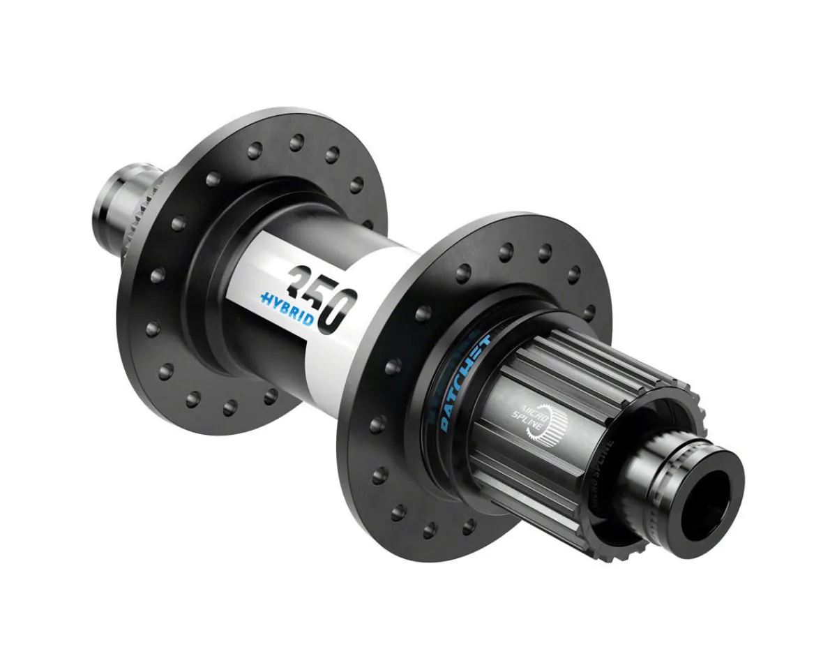 DT Swiss Wheels & Parts|350 Hybrid Rear Hub (Black) (12 x 148mm) (Centerlock) (Shimano Microspline)(32H) (24pt) (J-Bend)