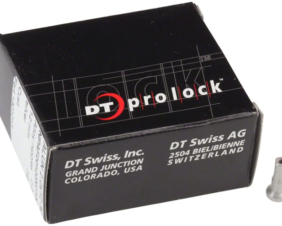 DT Swiss Wheels & Parts|ProLock Hidden Nipples (Silver) (2.0 x 12mm) (Box of 100)