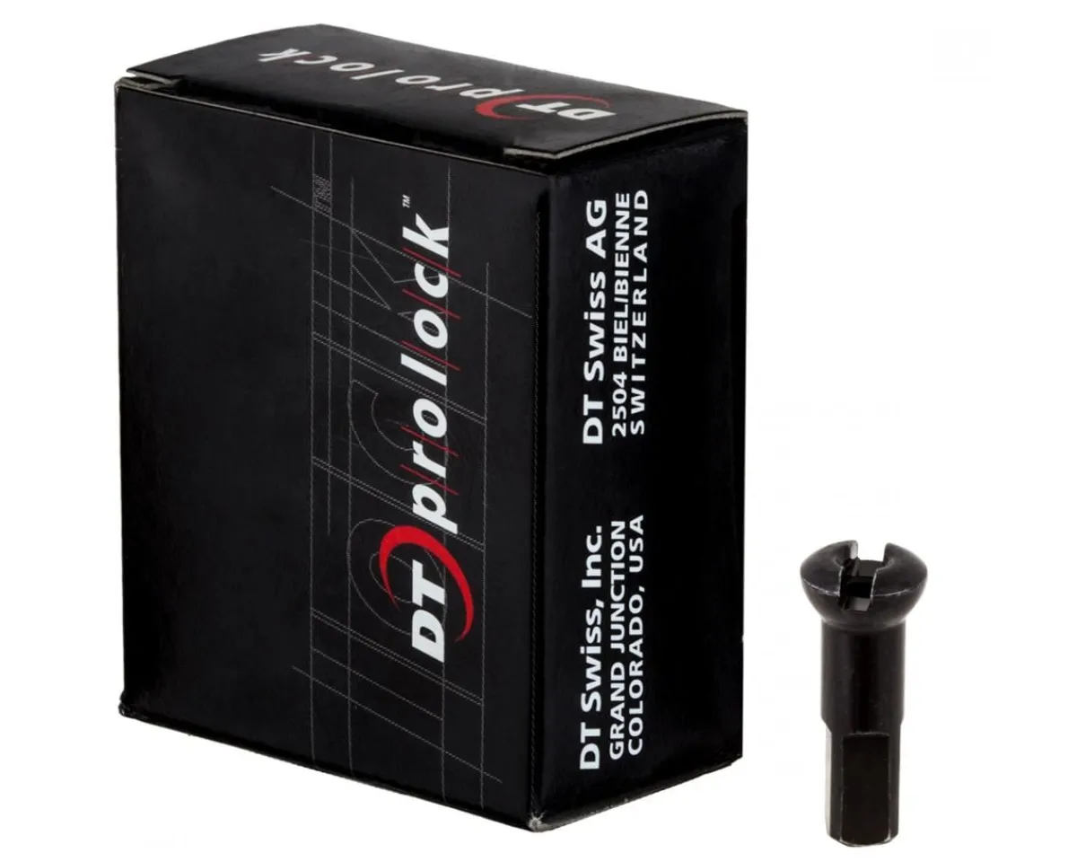 DT Swiss Wheels & Parts|ProLock/ProHead Brass Nipples (Black) (2.0 x 14mm) (Box of 100)