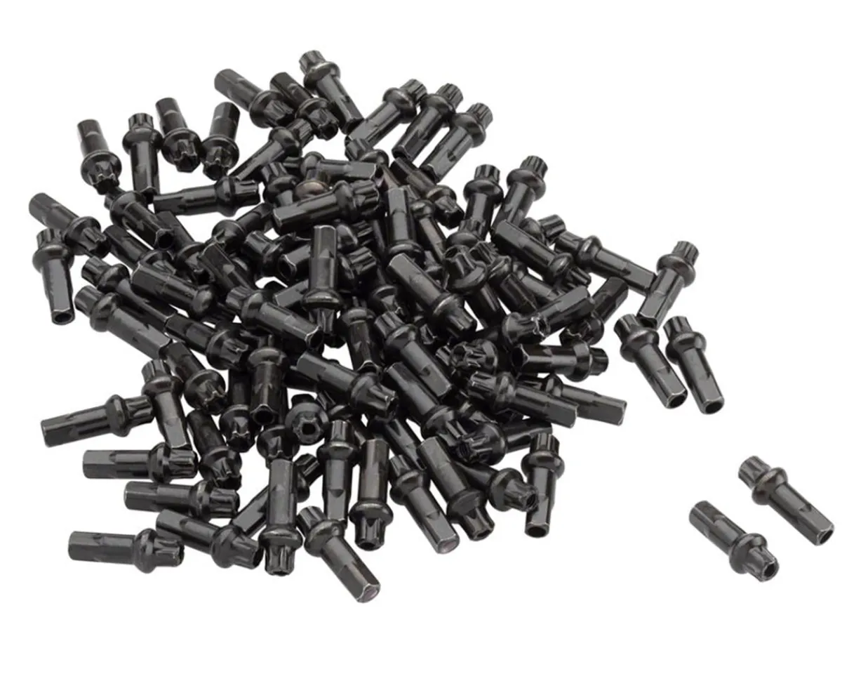 DT Swiss Wheels & Parts|ProLock Squorx Pro Brass Nipples (Black) (14g/15mm) (Box of 100)