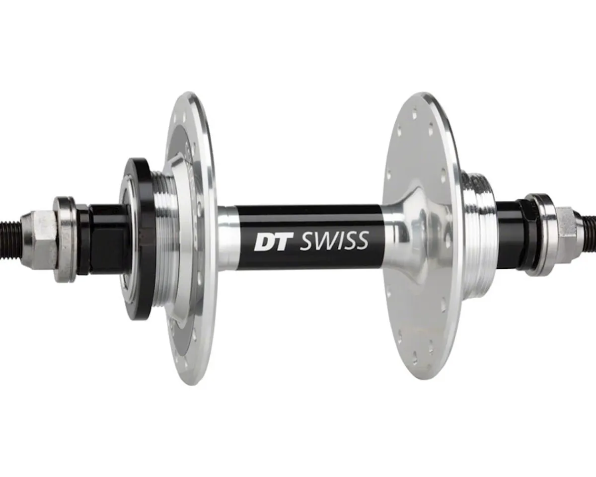 DT Swiss Wheels & Parts|Rear Track Hub (Polished) (24H) (10 x 1 Threaded x 120mm)