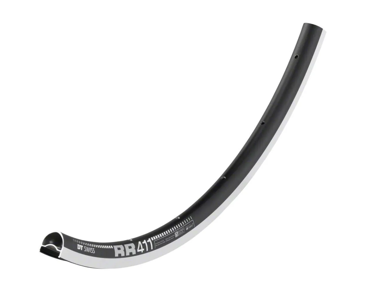 DT Swiss Wheels & Parts|RR 411 Road Rim (Black) (Rim Brake) (Symmetric) (32H) (700c) (Tubeless) (18mm Internal Width)