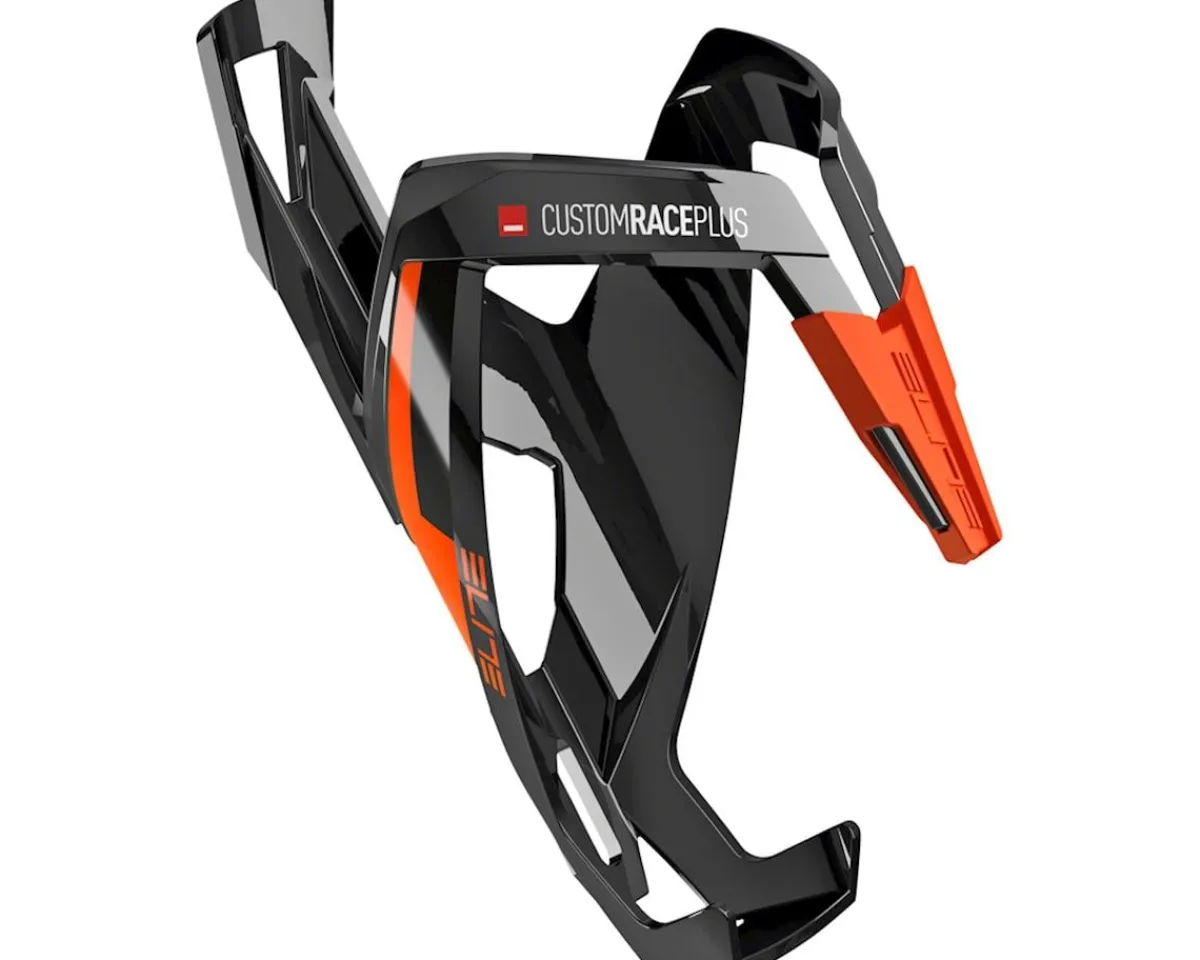 Elite Bottle Cages & Mounts|Custom Race Plus Water Bottle Cage (Black/Orange)