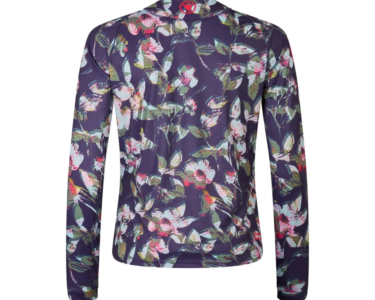 Endura Clothing Sale|Women'S|FLORAL Women's LTD Printed Long Sleeve Tee Jersey (Bramble) (XS)
