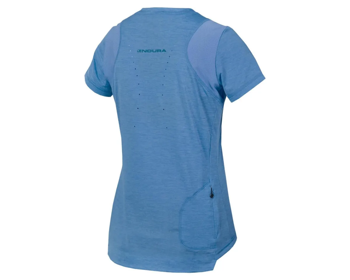 Endura Jerseys|Summer Essentials|Women's SingleTrack Short Sleeve Jersey (Blue Steel) (L)