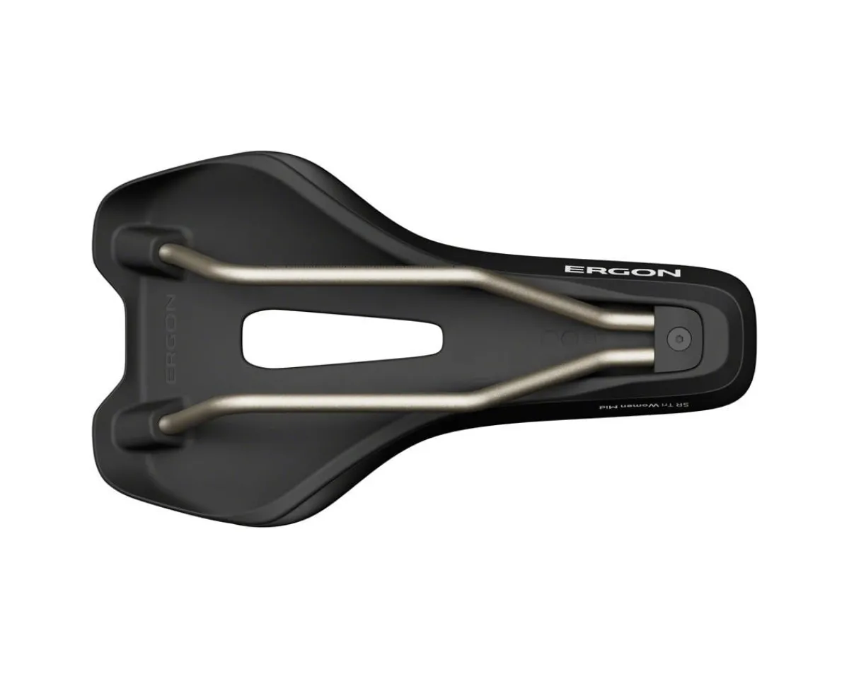 Ergon Saddles & Seats|SR Triathlon Women Mid Saddle (Black) (TiNox Rails) (130mm)