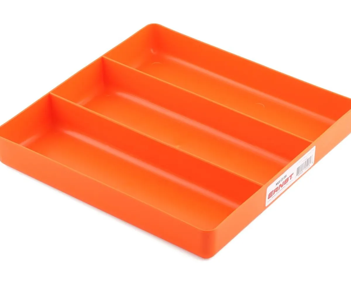 Ernst Manufacturing Tools|3 Compartment Organizer Tray (Orange) (10.5x10.5")