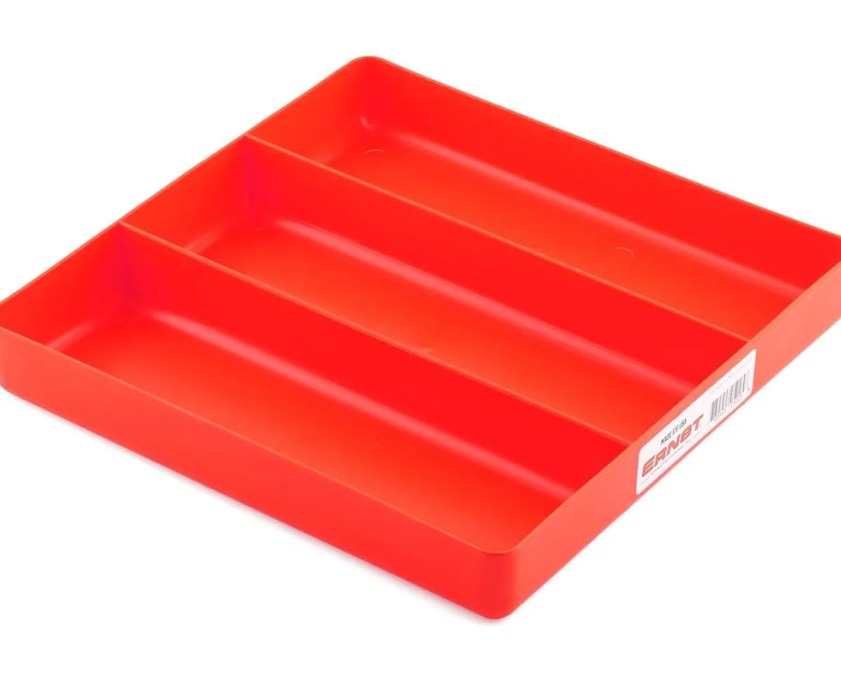 Ernst Manufacturing Tools|3 Compartment Organizer Tray (Red) (10.5x10.5")