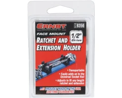 Ernst Manufacturing Tools|1/2” Face Mount Ratchet & Extension Holder (Black)