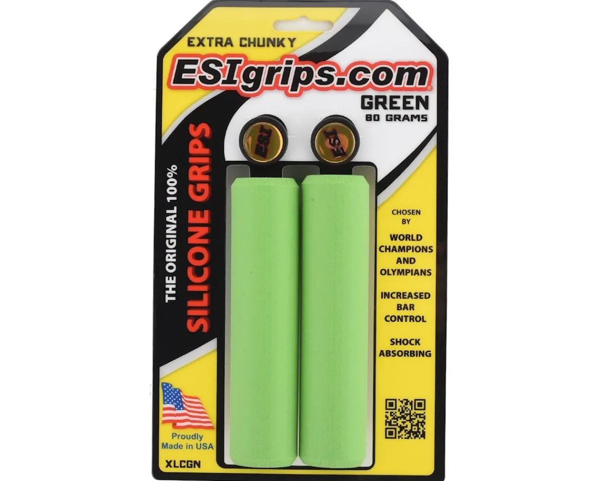 ESI Grips Grips & Handlebar Tape|Extra Chunky Silicone Grips (Green)