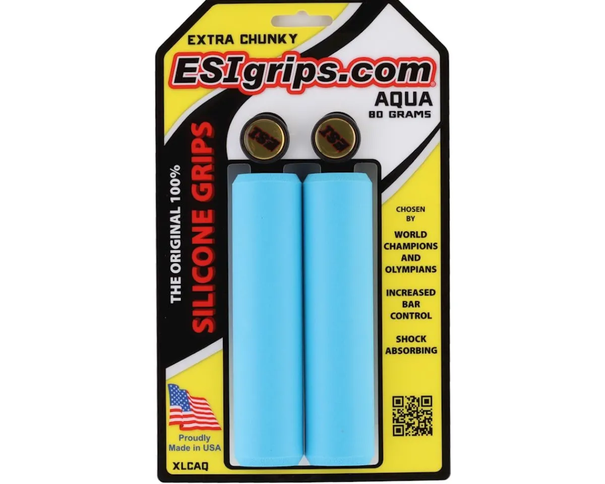 ESI Grips Grips & Handlebar Tape|Extra Chunky Silicone Grips (Aqua)