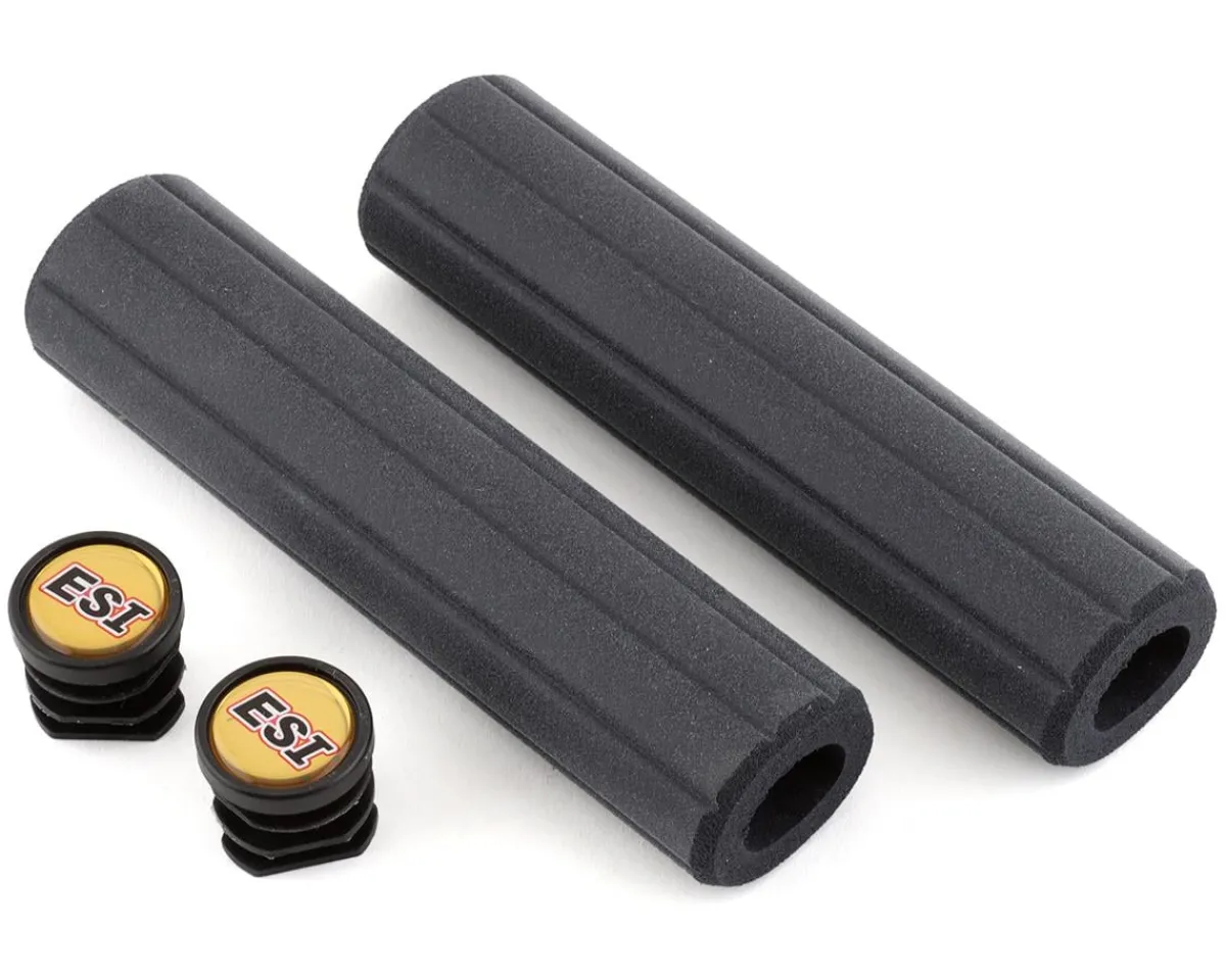 ESI Grips Grips & Handlebar Tape|MTB Ribbed Chunky Silicone Grips (Black)