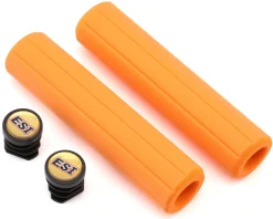 ESI Grips Grips & Handlebar Tape|MTB Ribbed Chunky Silicone Grips (Orange)