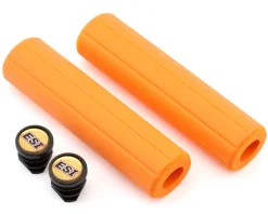 ESI Grips Grips & Handlebar Tape|MTB Ribbed Extra Chunky Silicone Grips (Orange)