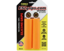 ESI Grips Grips & Handlebar Tape|MTB Ribbed Extra Chunky Silicone Grips (Orange)