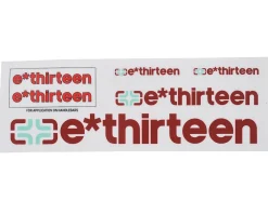 E*Thirteen Frame Protection & Decals|Race Handlebar Decal Set (All 'Round Red)