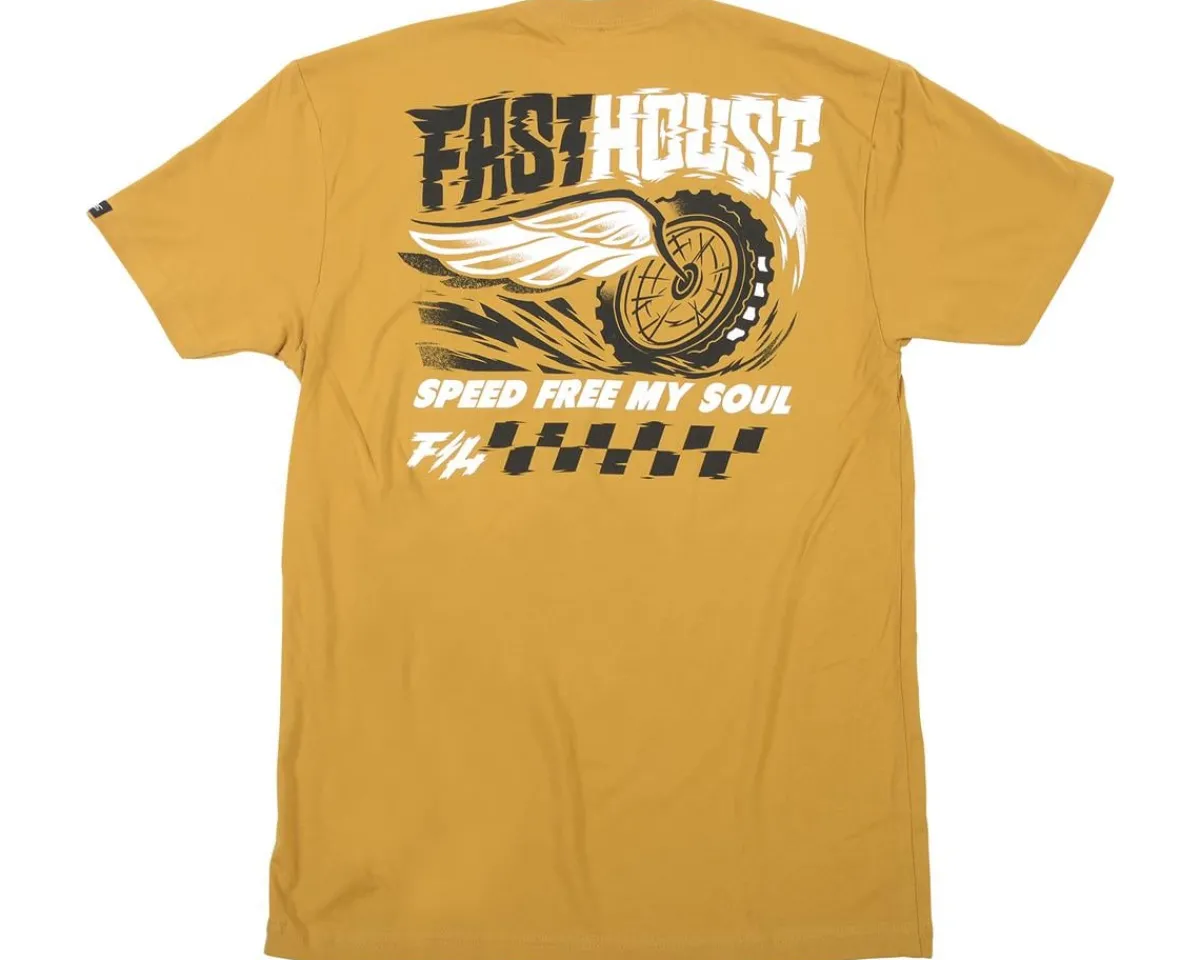 Fasthouse Inc. Clothing Sale|Casual Clothing|High Roller T-Shirt (Vintage Gold) (S)
