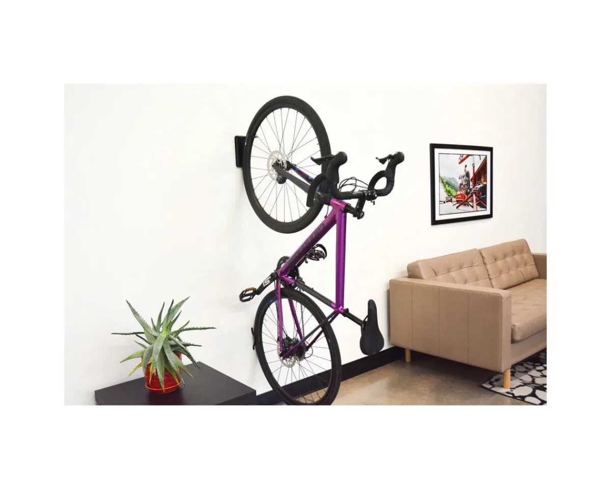 Feedback Sports Vehicle Bike Racks|Holiday Shopping|Velo Hinge Pivoting Wall Hook 2.0 (Black) (1 Bike)