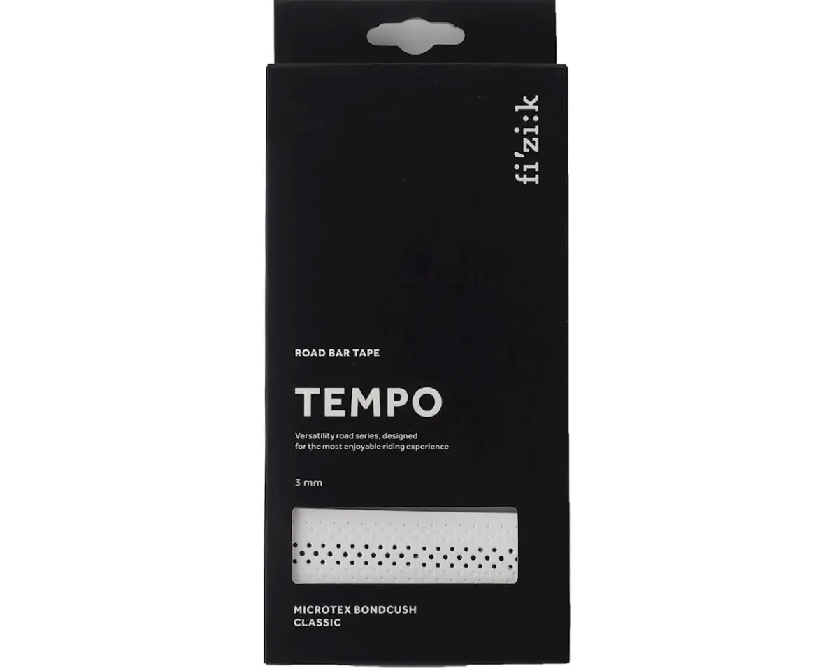 fizik Grips & Handlebar Tape|Holiday Shopping|Tempo Bondcush Classic Handlebar Tape (White) (3mm Thick)