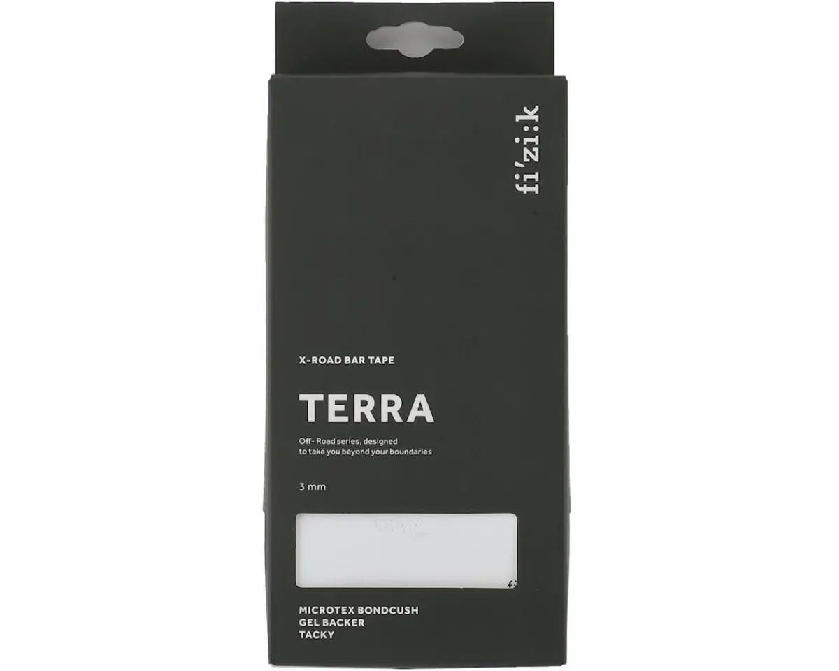fizik Grips & Handlebar Tape|Terra Bondcush Tacky Handlebar Tape (White) (3mm Thick)