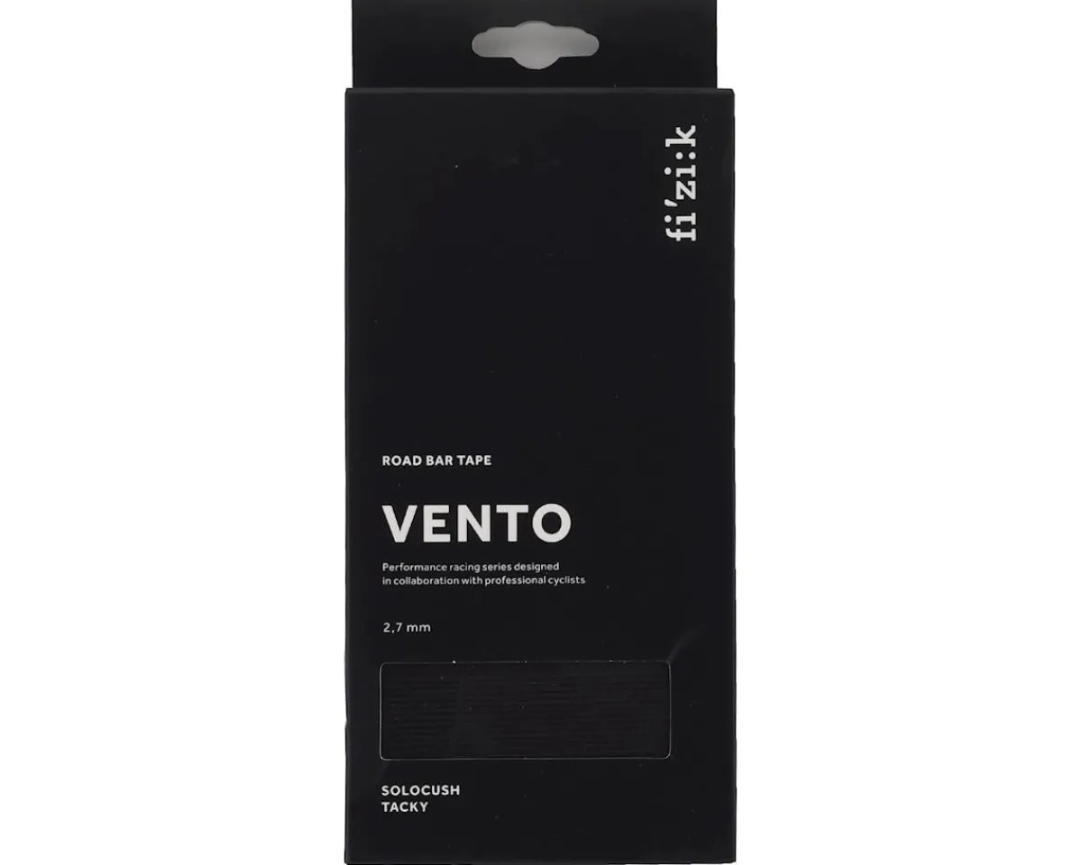 fizik Grips & Handlebar Tape|Holiday Shopping|Vento Solocush Tacky Handlebar Tape (Black) (2.7mm Thick)