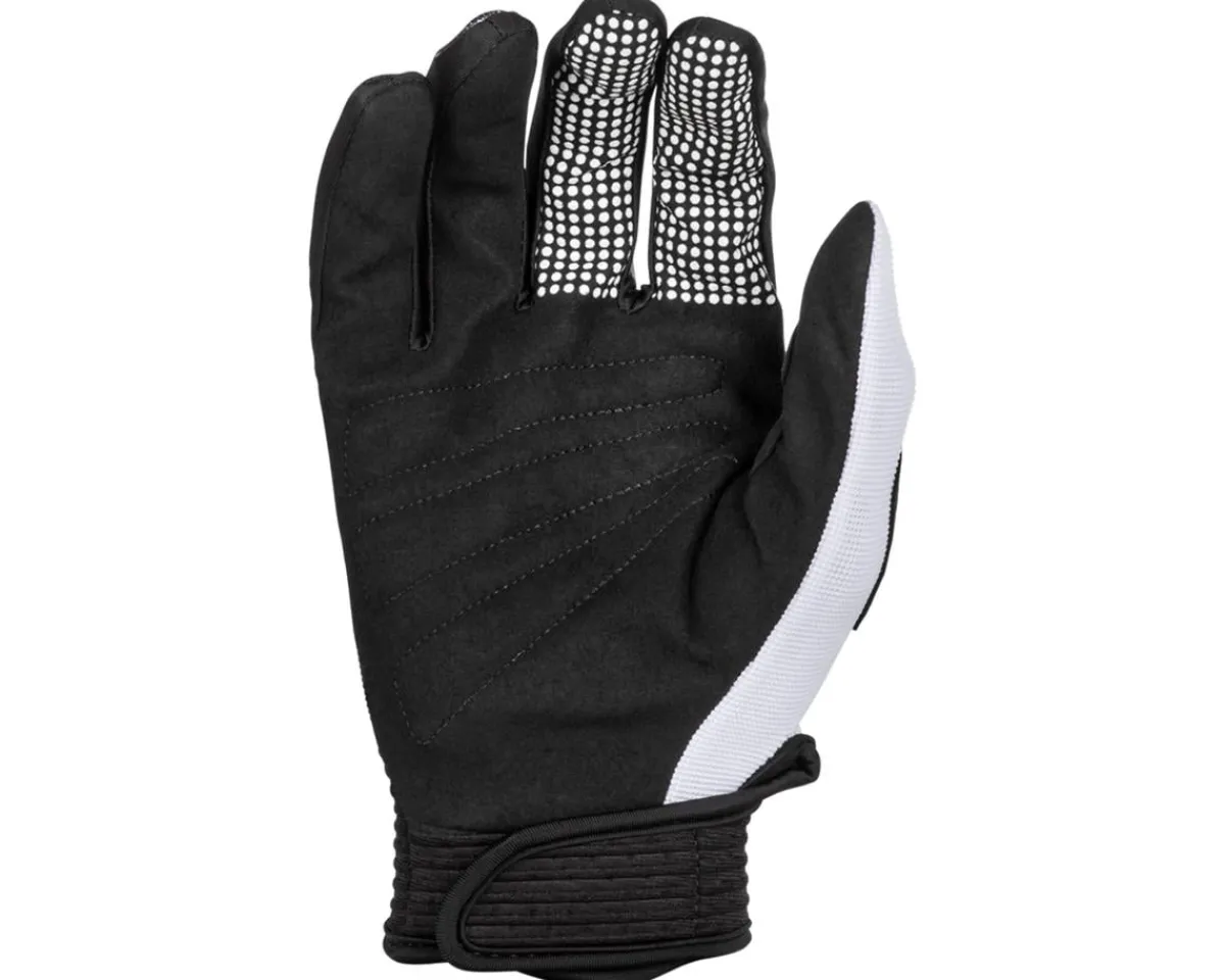 Fly Racing Clothing Accessories|Summer Essentials|F-16 Long Finger Gloves (Black/White) (S)