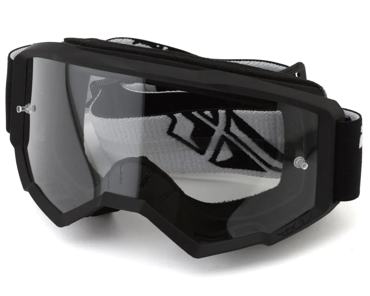 Fly Racing Sunglasses & Goggles|Focus Goggle (Black/White) (Clear Lens)