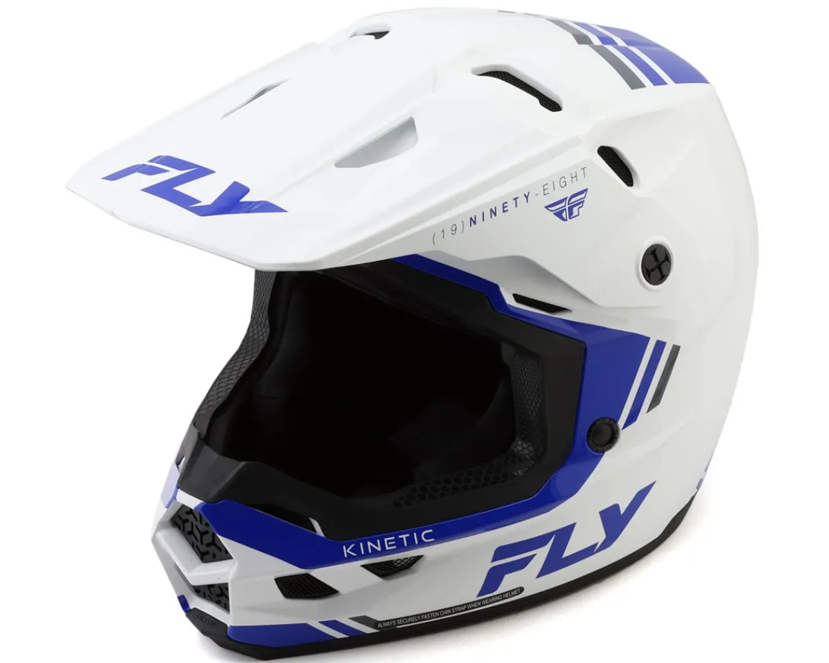 Fly Racing Helmets|Helmets|Kinetic Verdict Helmet (White/Blue/Grey) (2XL)