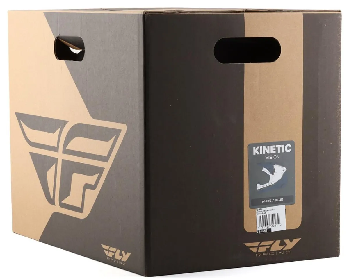Fly Racing Helmets|Clothing Sale|Kinetic Vision Full Face Helmet (White/Blue) (XL)