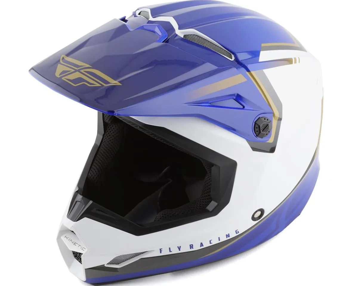 Fly Racing Helmets|Clothing Sale|Kinetic Vision Full Face Helmet (White/Blue) (XL)