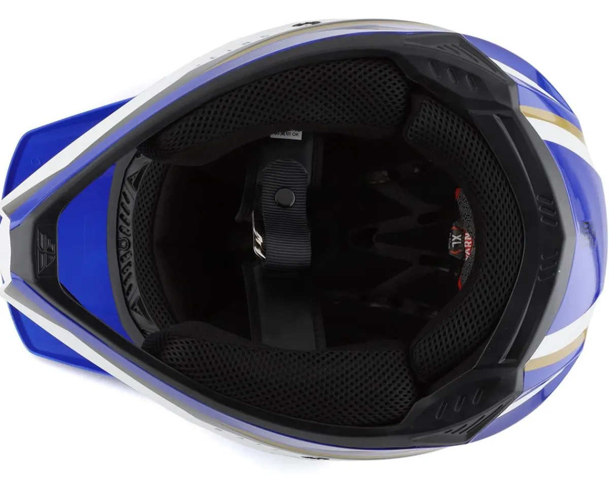 Fly Racing Helmets|Clothing Sale|Kinetic Vision Full Face Helmet (White/Blue) (XL)
