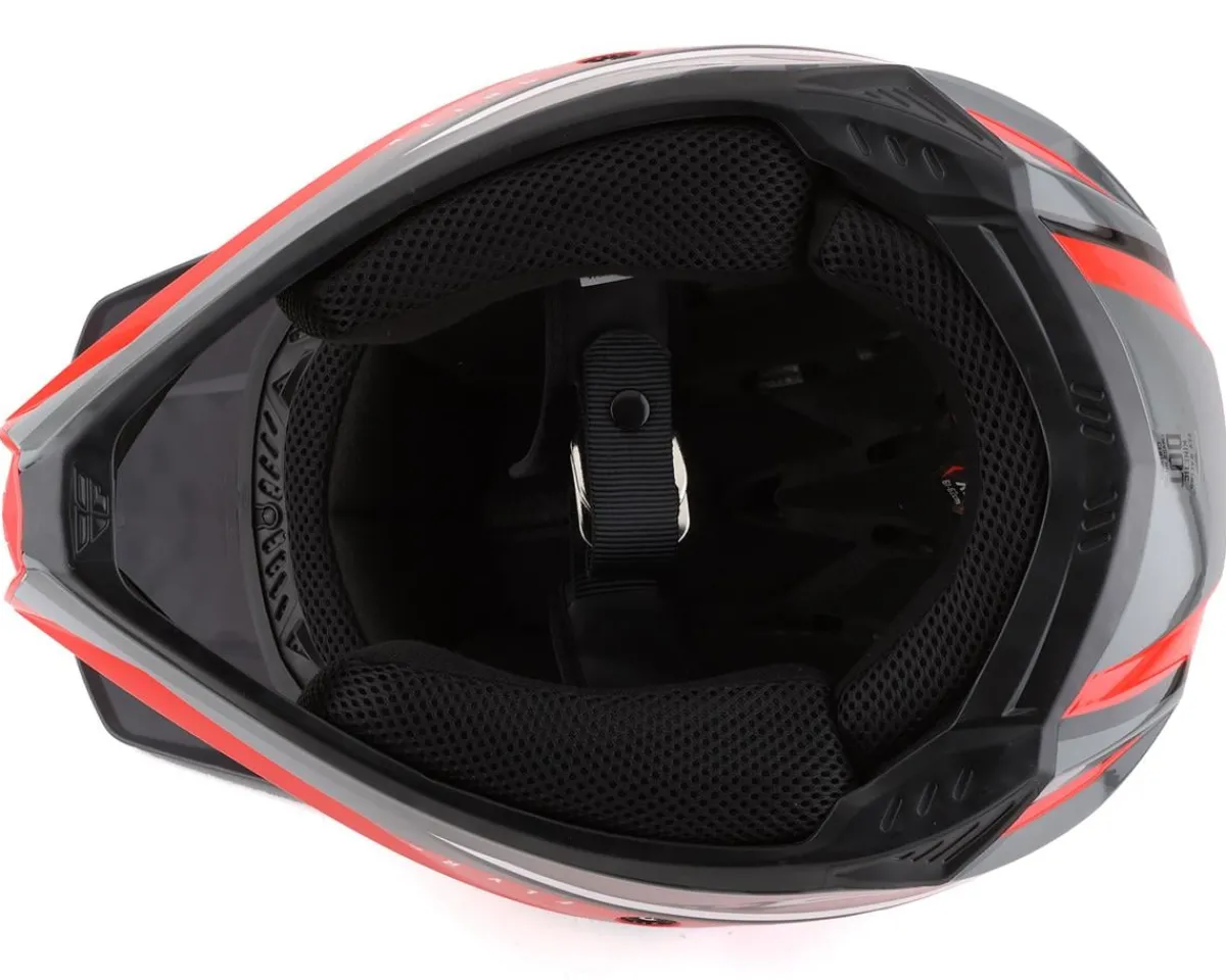Fly Racing Helmets|Clothing Sale|Kinetic Vision Full Face Helmet (Red/Grey) (XL)
