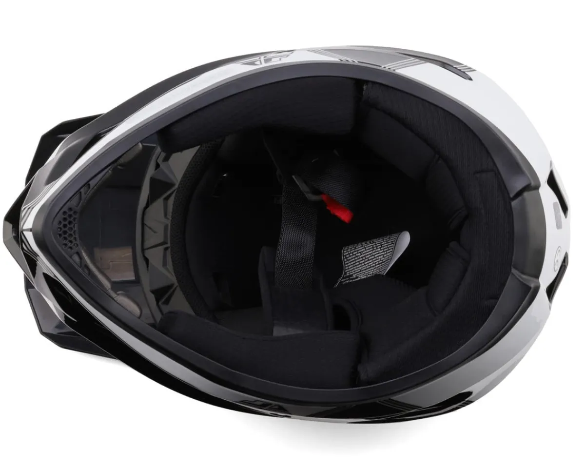 Fly Racing Helmets|Helmets|Rayce Repeat Full Face Helmet (Black/White) (L)