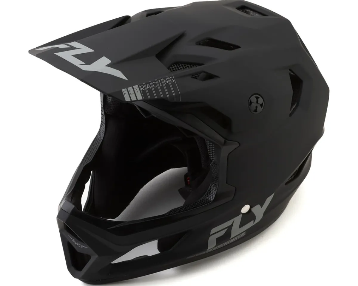 Fly Racing Helmets|Helmets|Rayce Solid Full Face Helmet (Matte Black) (L)
