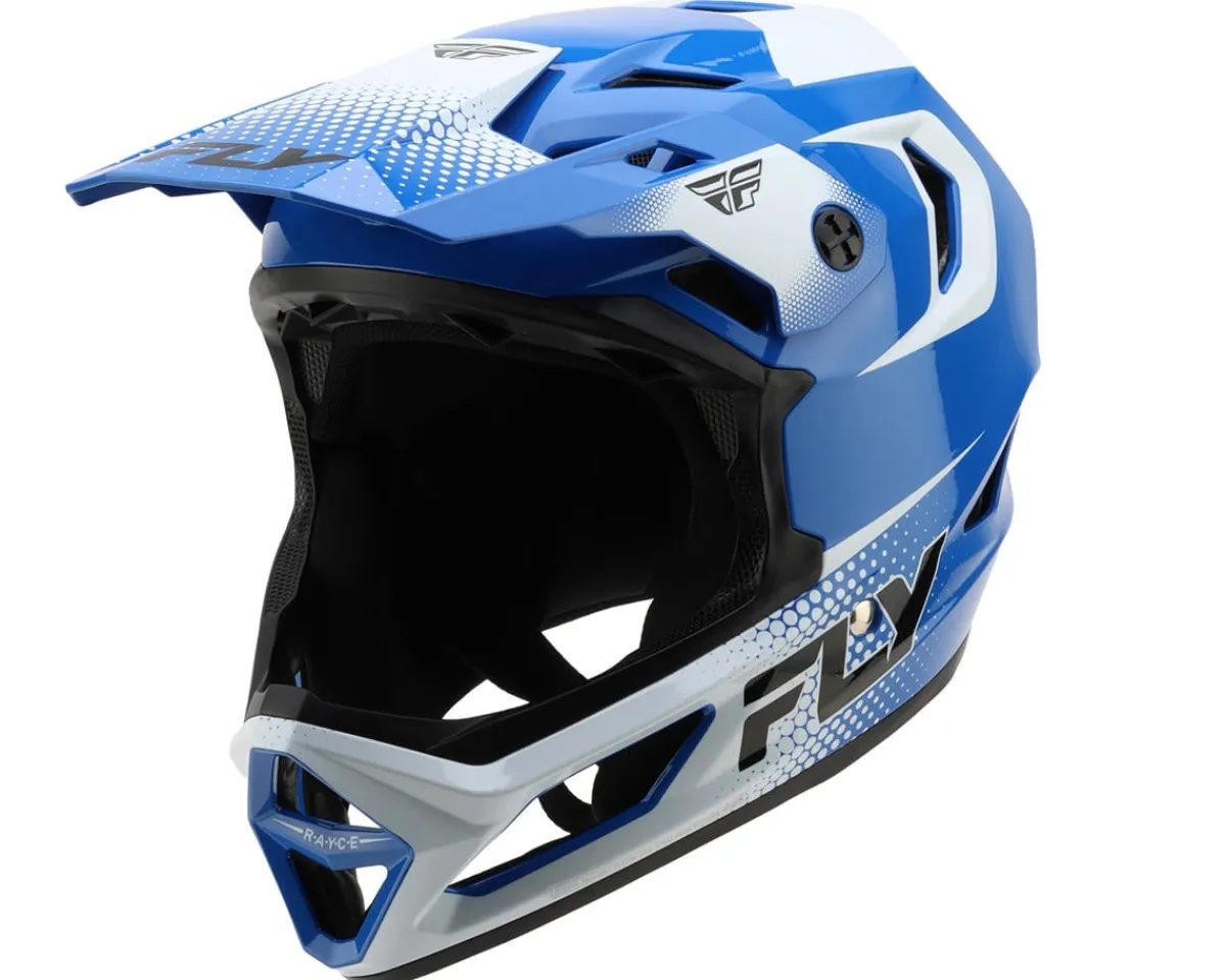 Fly Racing Helmets|Youth & Kids|Rayce Sonar Youth Bicycle Helmet (Blue/White/Black) (Youth L)