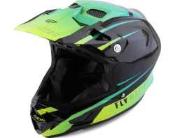 Fly Racing Helmets|Clothing Sale|Werx-R Carbon Full Face Helmet (Hi-Viz/Teal/Carbon) (Youth L)