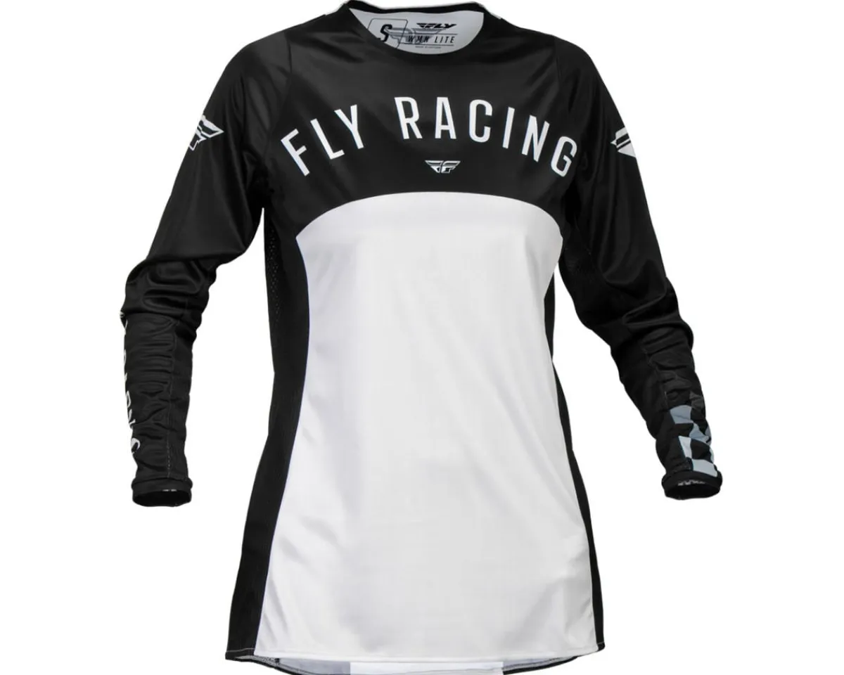 Fly Racing Clothing Sale|Women'S|Women's Lite Long Sleeve Jersey (Black/Light Grey) (L)
